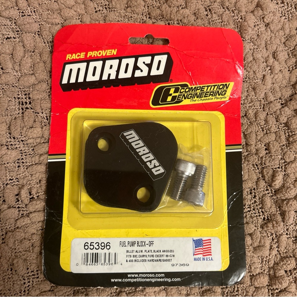 Moroso 65396 Billet Fuel Pump Plate, Fits Big Block Chevy, Chrysler